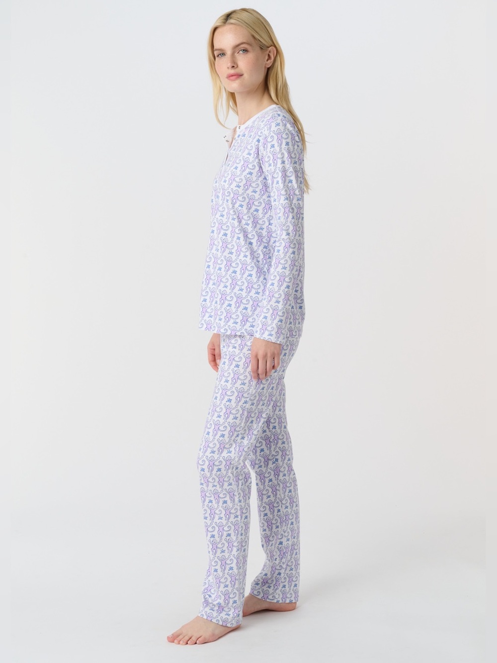 Roller Rabbit Lavender Monkey Pajamas - Picture 4 of 11